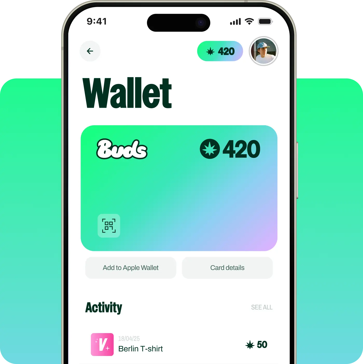 Buds app balance screen